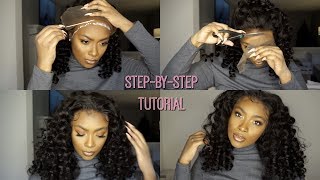 Affordable Bomb Bouncy Curls Wig Unit NO STYLING NEEDEDFull Wig Installation  WIG GIVEAWAY [upl. by Amarillis]