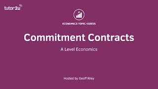 Behavioural Economics  Commitment Contracts [upl. by Navert510]