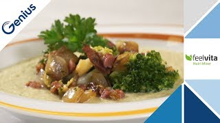 GENIUS  QuickTipp  Gebratene Brokkoli und Blumenkohlsuppe [upl. by Sarette548]