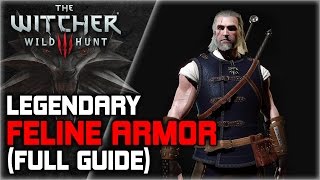 WITCHER 3 Legendary FELINE Armor Set Guide  NG Cat School Gear 🐱‍👤 [upl. by Nolad]