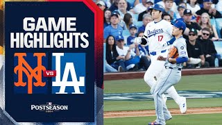 Mets vs Dodgers NLCS Game 1 Highlights 101324  MLB Highlights [upl. by Yentuoc]