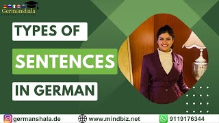 Aussagesatz  Satzfrage  Wfragesatz Types of sentences in German  German classes in Hindi [upl. by Onivla]