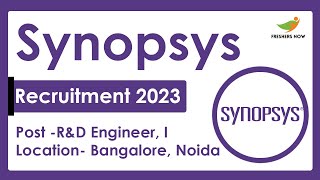 Synopsys Recruitment 2023  RampD Engineer l  Required Skills How to Apply [upl. by Orozco]