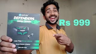 Matlek Defender Bluetooth  Gaming Earbuds  Price Rs 999 [upl. by Atnoed]