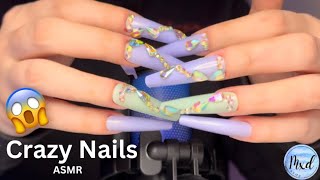 ASMR Acrylic Nail on Nail tapping amp scratching 💅🏻fast and aggressive [upl. by Leihcar]