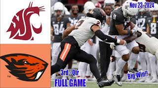 Oregon State vs Washington State WEEK 13 GAME HIGHLIGHTS  Nov 232024 Mens College Football [upl. by Aerdied294]