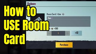 How To Use Room Card in Pubg Mobile 2022 [upl. by Moriarty794]