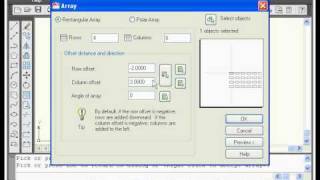 AutoCAD Tutorial  Array Polar amp Rectangular [upl. by Enirroc]