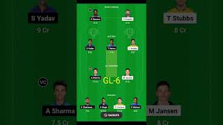 IND vs SA Dream11 Prediction Dream11 Playing 11 shortsvideo shortvideo shorts short [upl. by Corly]