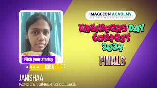 Engineers Day Contest 2024  MsJanisha Finalist  Kongu Engineering College [upl. by Ymereg]