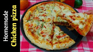 ওভেনে তৈরী সহজ চিকেন পিৎজা  Homemade chicken pizza recipe in oven  Bangladeshi chicken pizza [upl. by Coffey]