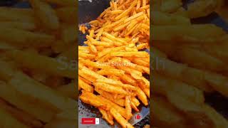 Chili Potato Fries 🍟 food foodie fries indianstreetfood fastfood chillipotato foodlover yt [upl. by Enitsirhk]