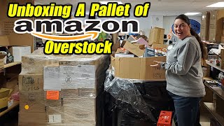 Unboxing a pallet of Unmanifested Amazon Overstock that i paid 700000 for 6 of them [upl. by Javed]