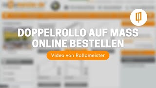 Doppelrollo auf Maß günstig online bestellen und kaufen  Video von Rollomeister [upl. by Tadeo724]