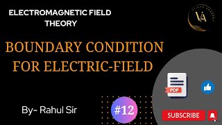 Boundary Condition For ElectricField  Vijaya Academy  emft sppu [upl. by Aniratak]