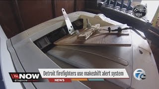 Detroit firefighters use makeshift alert system [upl. by Ohcamac253]