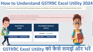 How to Fill GSTR 9C Excel Utility in Details  GST Annual ReturnCommerce Tech Yash Maheshwari [upl. by Honniball]