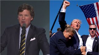 IN FULL Tucker Carlson praises courageous Donald Trump in RNC speech [upl. by Hollister]