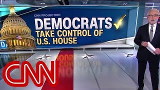 Democrats take control of House CNN projects  Midterm elections [upl. by Roehm841]