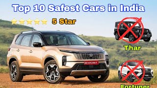 Top 10 Safest Cars in India automobile car technology safe tata highlights vehicles engine [upl. by Egni]