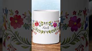 Sip in Style Personalized Floral Mug to Brighten Your Day custommug floraldesign [upl. by Aerdnahc239]