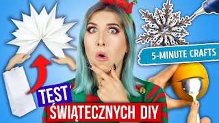 TESTUJĘ ŚWIĄTECZNE DIY z 5Minute Crafts 😱 Lifehacki na Święta 🎅  Agnieszka Grzelak Vlog [upl. by Iturhs]