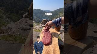 🥩 Mountaintop Feast😋 Sizzling Lamb Chops on Cast Iron 🏔️ [upl. by Moritz]