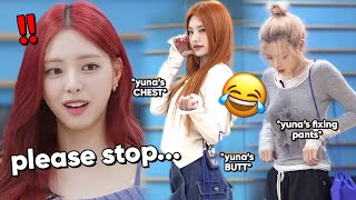 ITZY clowning their maknae Yuna a mess [upl. by Atteirneh]