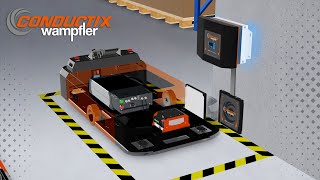 Wireless battery charging for Automated Guided Vehicles AGVs and Autonomous Mobile Robots AMRs [upl. by Hujsak]