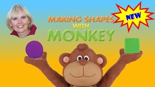 ♥♥ PlayDoh Making Shapes with Monkey Book [upl. by Schlosser]