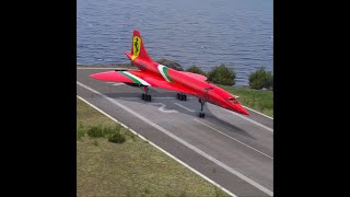 Supersonic Concorde Ferrari takes off from a short runway [upl. by Grissom]