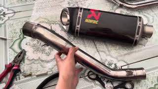 Yamaha mt03 độ pô  mt03 exhaust [upl. by Comethuauc]