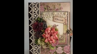 PART 3 TUTORIAL HEARTFELT CREATIONS RAINDROPS ON ROSES MINI ALBUM  DESIGNS BY SHELLIE [upl. by Leo]