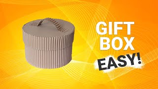 DIY Gift Box  How To Make Round Box  Diy Hat Box [upl. by Legim]