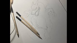 Late night live drawing Pokémon charizard [upl. by Mayda21]