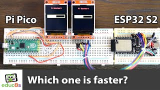 Raspberry Pi Pico VS ESP32 S2 speed comparison benchmark using CircuitPython [upl. by Najar49]