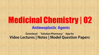 Medicinal Chemistry II 10 Anti Neoplastic Agents  Anticancer Drug  BPharmacy 5th Semester [upl. by Adnalay]