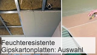 Wasserdichte Gipskartonplatten GKL GKLV Badinstallation [upl. by Aduhey]