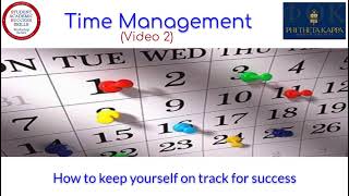 Time Management Building Flexibility and Study Planning [upl. by Zerat]