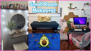 Small room makeover  aesthetic  pinterest inspired  cozy desk setup simple cozy amp satisfying [upl. by Wickner]