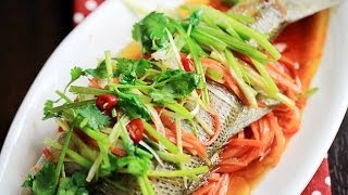 How To Make Chinese Steamed Fish  Chinese Cooking 蒸鱼 [upl. by Kevan]