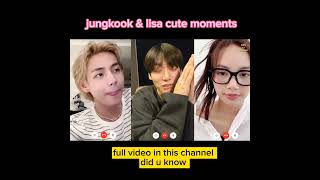 Jungkook and lisa cute moments  shorts [upl. by Ydniahs]