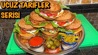 UCUZ TARİFLER SERİSİ 19 TL’ye HAMBURGER [upl. by Amato]