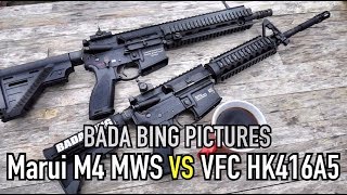 Marui M4 MWS vs VFC HK416A5 Which GBBR is best [upl. by Neelrihs]