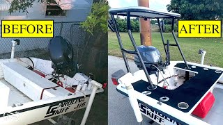 HOW TO MAKE A SMALL BOAT FIBERGLASS REAR DECK FOR POLING PLATFORM DIY START TO FINISH [upl. by Khoury]