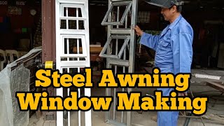 Using Tubular How to make Steel Awning Window [upl. by Johannessen]