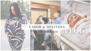 Labor amp Delivery Vlog  Real amp Raw 32 HOUR LABOR 40 weeks 2 days Failed Epidural Name Reveal [upl. by Gianna]