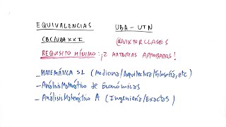 Equivalencias UBA y UTN ¡Todo lo que necesitas saber [upl. by Claudianus]