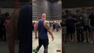 A surprise visit from The Rock 🔥 wwe shorts therock wrestlingnews [upl. by Elleron]