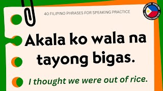 40 ENGLISHTAGALOG SENTENCES FOR SPEAKING PRACTICE  EnglishTagalogSpeakingPractice [upl. by Aninahs]